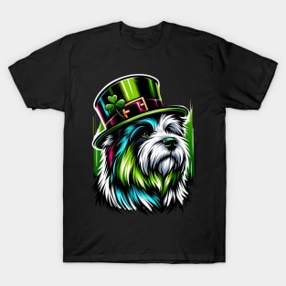 Polish Lowland Sheepdog in Saint Patrick's Day Spirit T-Shirt